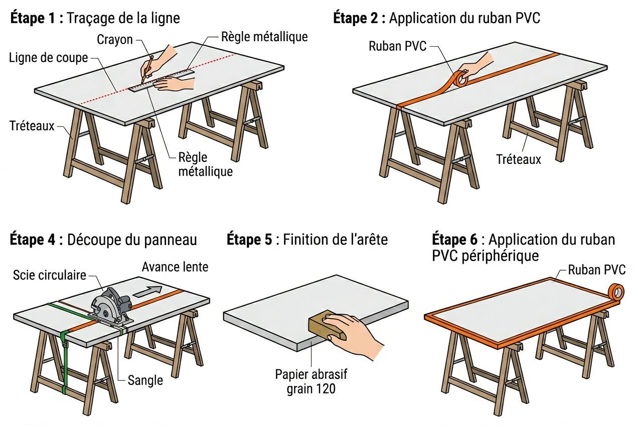 Processus de découpe étape par étape
